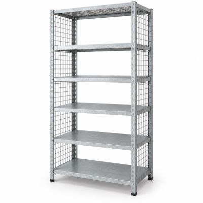 6 Katlı Galvaniz Tel Kafesli Çelik Ayakkabılık Rafı 31X75X150 cm