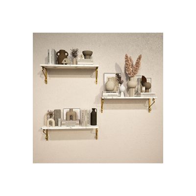 3’li Set Ferforje Raf Destek Kolu 20×60 cm