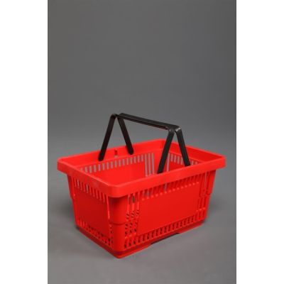 22 Lt Plastik Alışveriş Sepeti Kırmızı