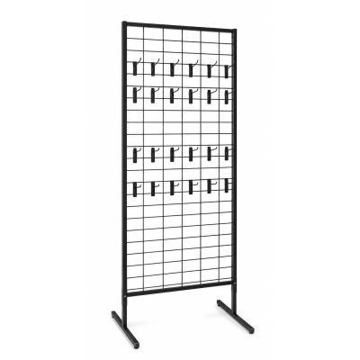 Profil Ayaklı Tel Pano Stand 90×190 cm Siyah