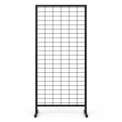 Profil Ayaklı Tel Pano Stand 90×190 cm Siyah