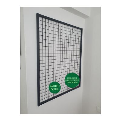 Duvara Monte Sık Telli Tel Raf 70×100 cm Siyah