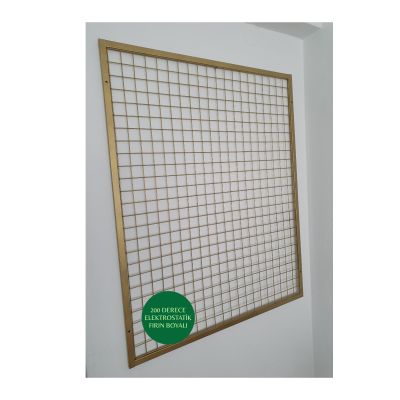Duvara Monte Sık Telli Tel Raf 80×100 cm Gold