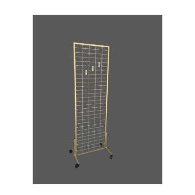 Tekerlekli Tel Pano Stand 60×190 cm Gold