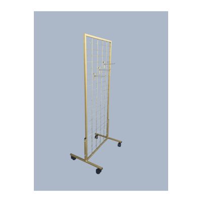 Tekerlekli Tel Pano Stand 60×150 cm Gold