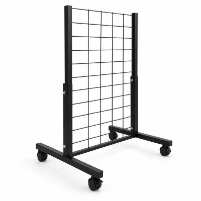 Profil Ayaklı Tel Pano Stand 60×150 cm Siyah