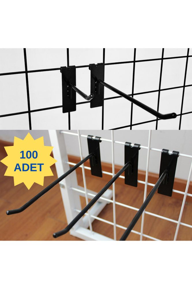 100 Adet 15 cm Siyah Tel Pano Kancası