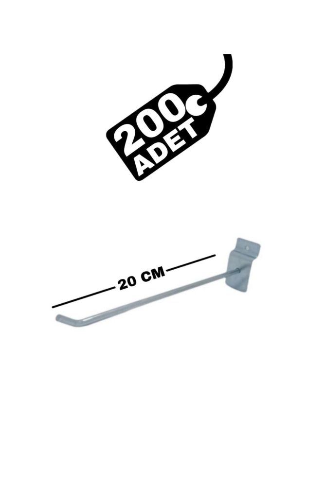 20 cm Beyaz Kanallı Kanca
