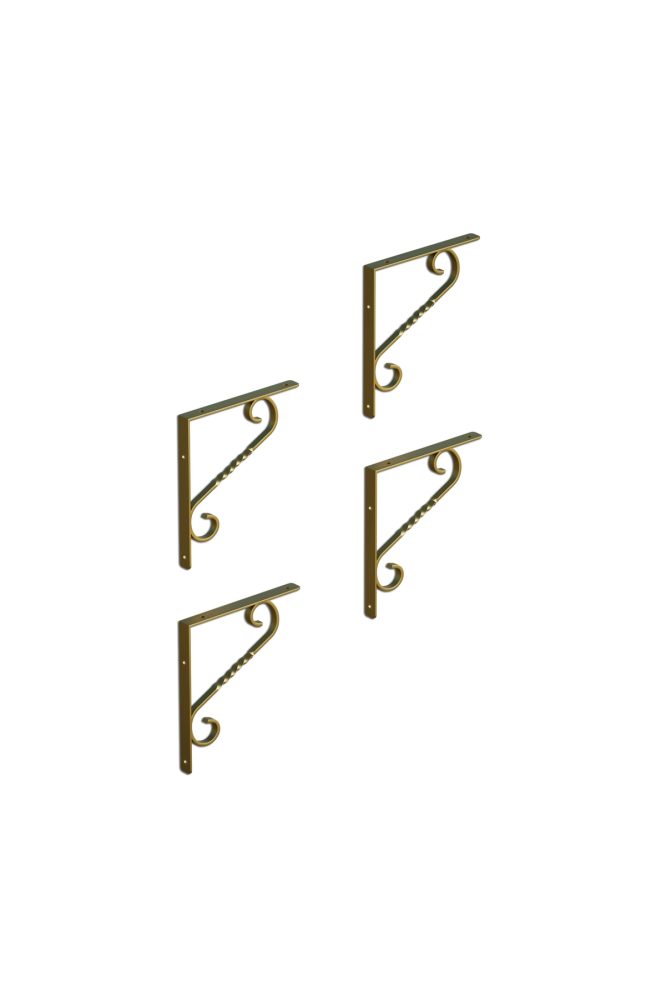 4’li Set Ferforje Raf Destek Kolu 11×17 cm