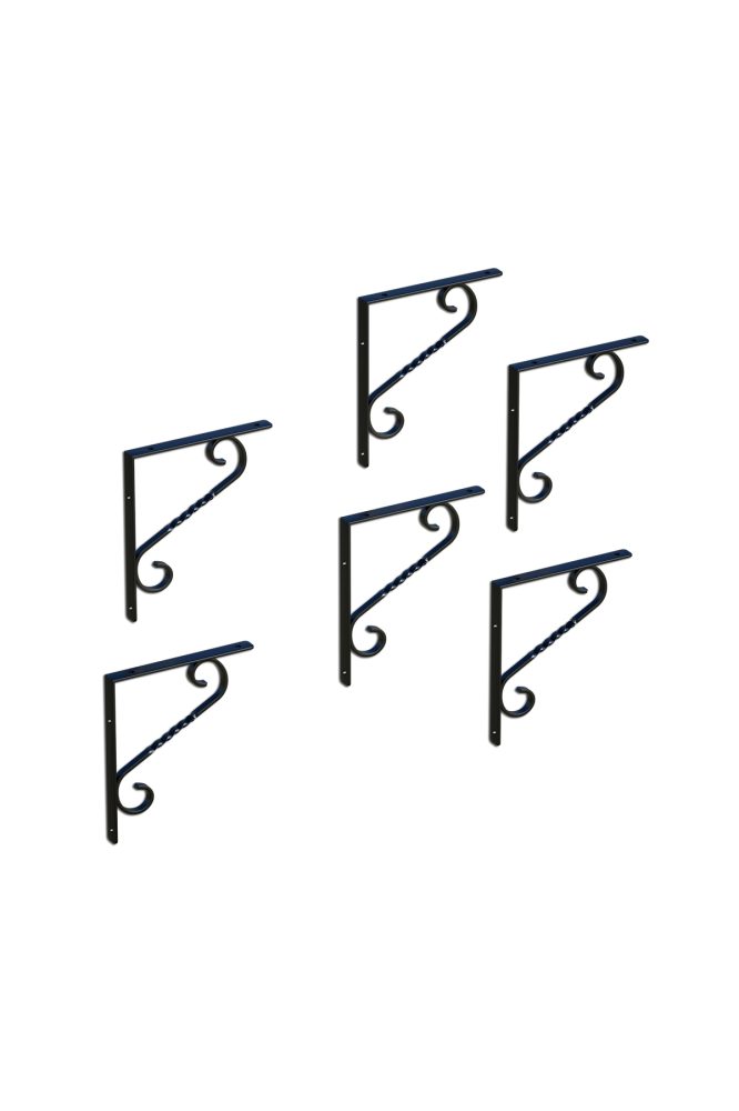 6’li Set Ferforje Raf Destek Kolu 21×27 cm