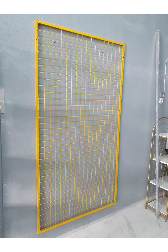 Duvara Monte Sık Telli Tel Raf 100×200 cm Sarı