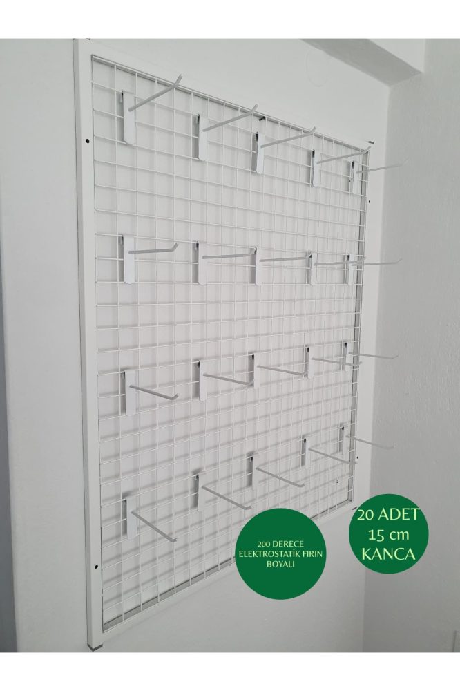 Duvara Monte Sık Telli Tel Raf 80×100 cm Beyaz