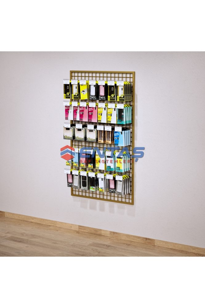 Duvara Monte Sık Telli Tel Raf 90×150 cm Gold