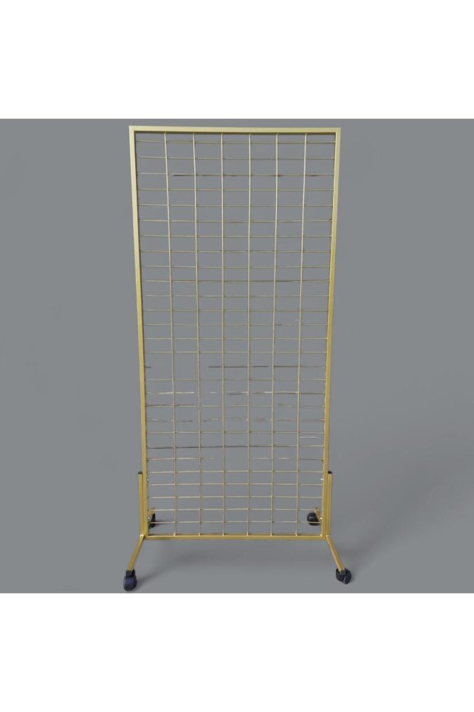 Profil Ayaklı Tel Pano Stand 90×190 cm Gold